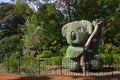 Eco-sculpture in Koala shaped, at Sydney Botanical garden for park decoration.